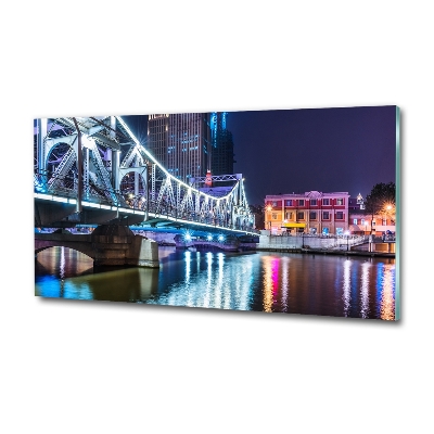 Schilderij glas Shanghai-brug