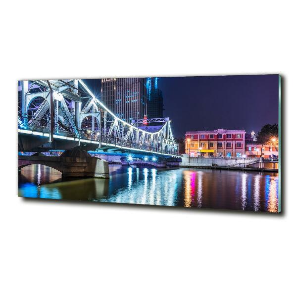 Schilderij glas Shanghai-brug