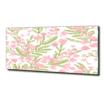 Schilderij op glas Bloemenpatroon