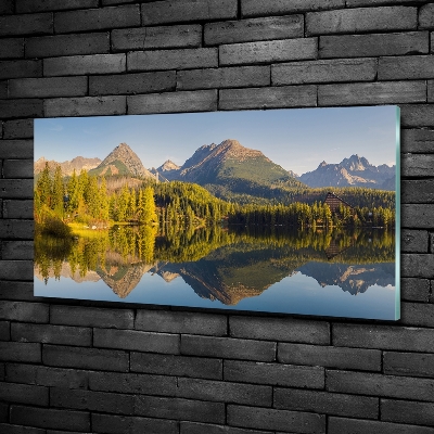 Glazen schilderij Panorama van het Tatragebergte