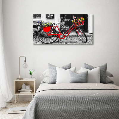 Schilderij op glas Stadsfiets