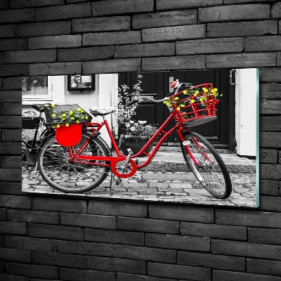Schilderij op glas Stadsfiets
