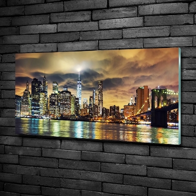 Schilderij glas Manhattan, New York