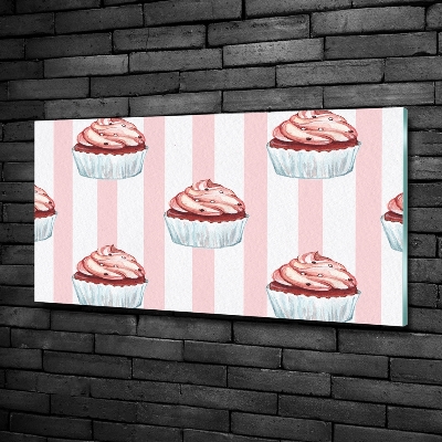 Schilderij glas Cupcakes