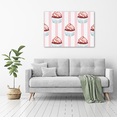 Schilderij glas Cupcakes