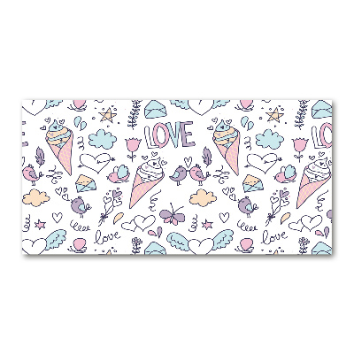 Foto obraz szklany Romantyczny wzór