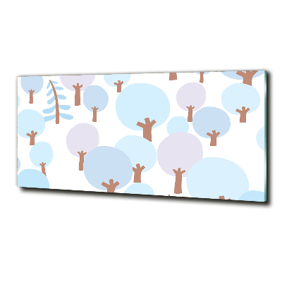 Schilderij glas Kleurrijke bomen