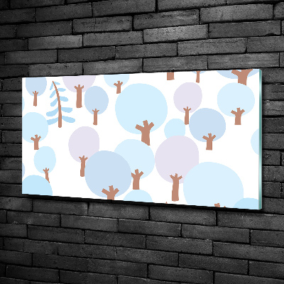 Fotoobraz na ścianę szklany Kolorowe drzewa