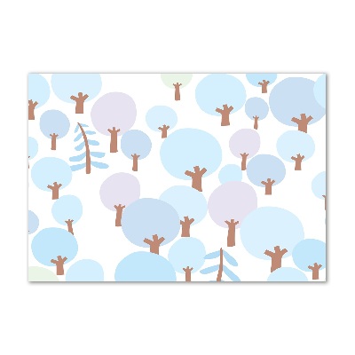 Schilderij glas Kleurrijke bomen