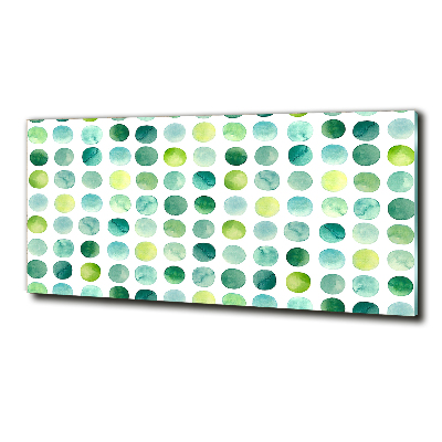 Foto-obraz szkło hartowane Zielone kropki