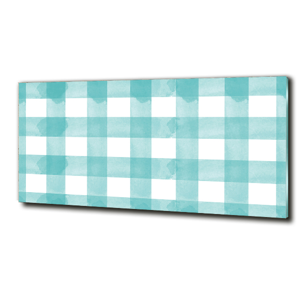 Fotoobraz na ścianę szklany Niebieska krata