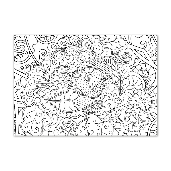 Foto schilderij op glas Ornamenten