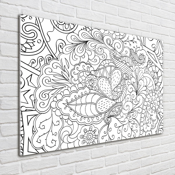 Foto schilderij op glas Ornamenten