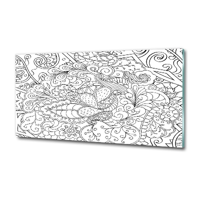 Foto schilderij op glas Ornamenten