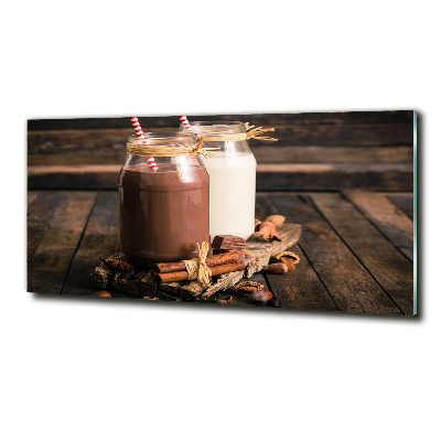 Foto schilderij op glas Cocktails in potjes