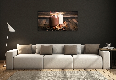 Foto schilderij op glas Cocktails in potjes