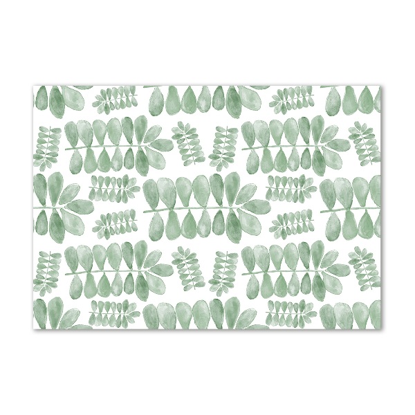 Foto obraz szkło hartowane Zielone liście