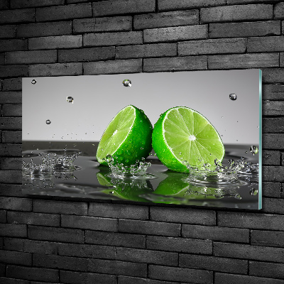 Foto obraz szklany Limonka w wodzie