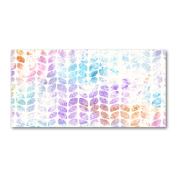 Schilderij glas Kleurrijke bladeren