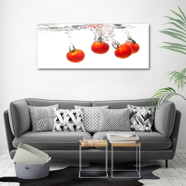 Schilderij glas Tomaten onder water