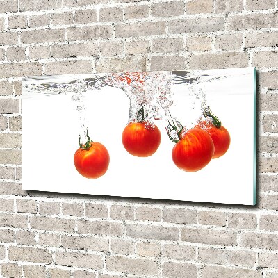 Schilderij glas Tomaten onder water