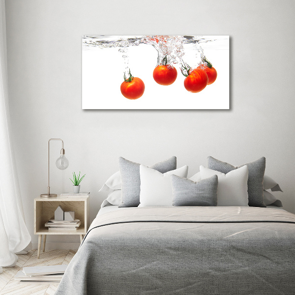 Schilderij glas Tomaten onder water