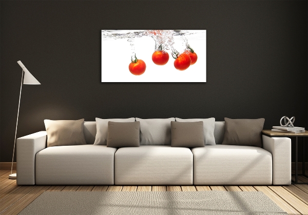 Schilderij glas Tomaten onder water
