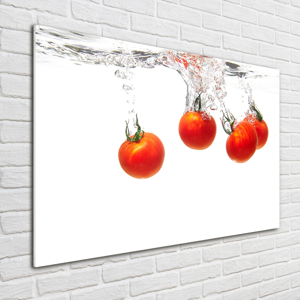 Schilderij glas Tomaten onder water
