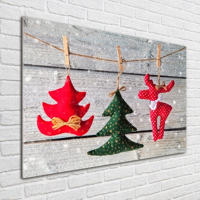 Schilderij op glas Versieringen aan een touwtje