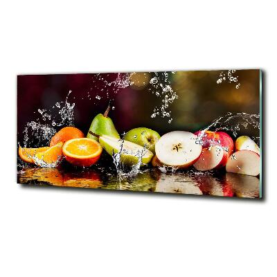 Glazen schilderij Fruit en water