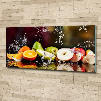 Glazen schilderij Fruit en water