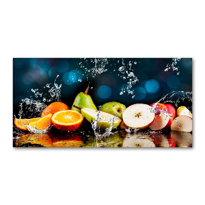 Foto schilderij op glas Fruit en water