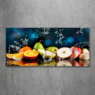 Foto schilderij op glas Fruit en water