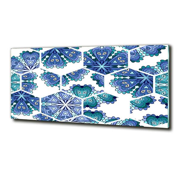 Foto schilderij op glas Mandala-elementen