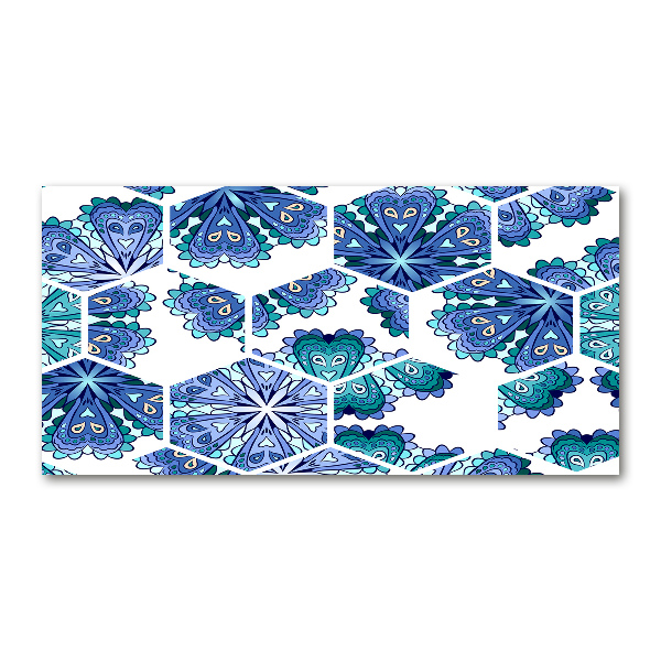 Foto schilderij op glas Mandala-elementen