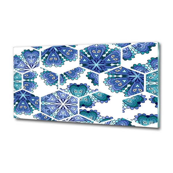 Foto schilderij op glas Mandala-elementen