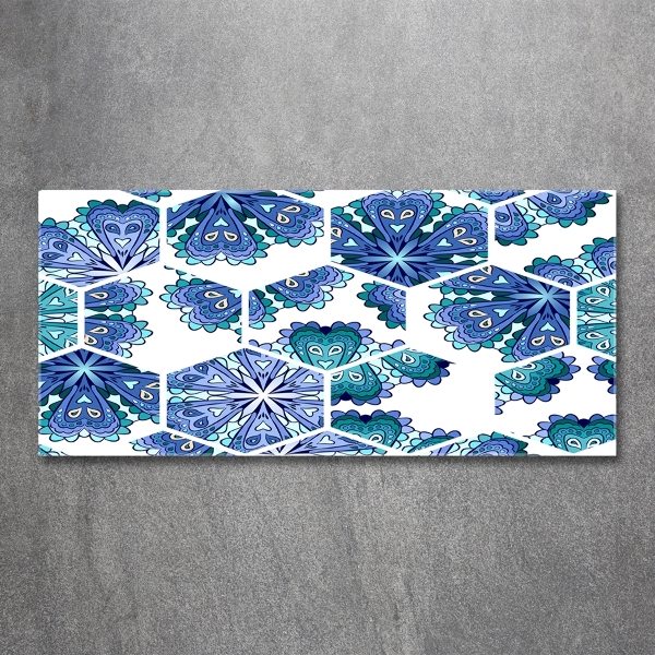 Foto schilderij op glas Mandala-elementen