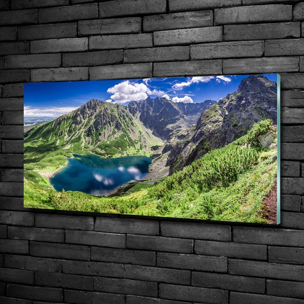 Glazen schilderij Zwarte vijver Tatra-gebergte