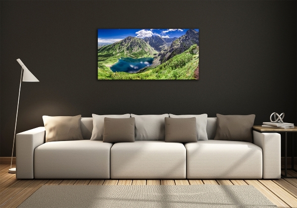 Glazen schilderij Zwarte vijver Tatra-gebergte