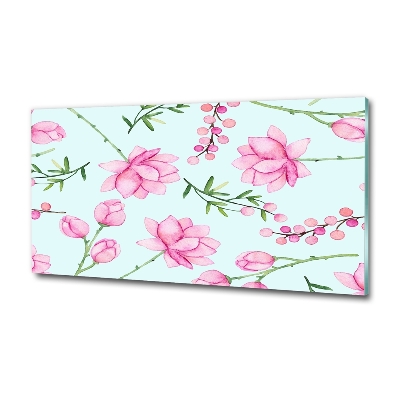 Foto schilderij op glas Bloemen en bessen