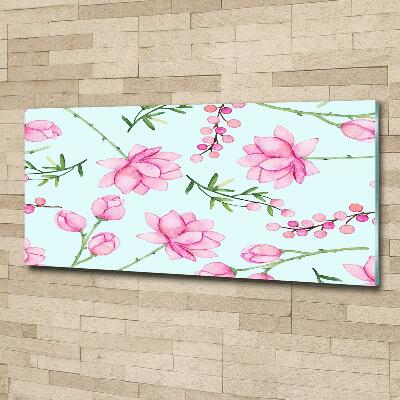 Foto schilderij op glas Bloemen en bessen