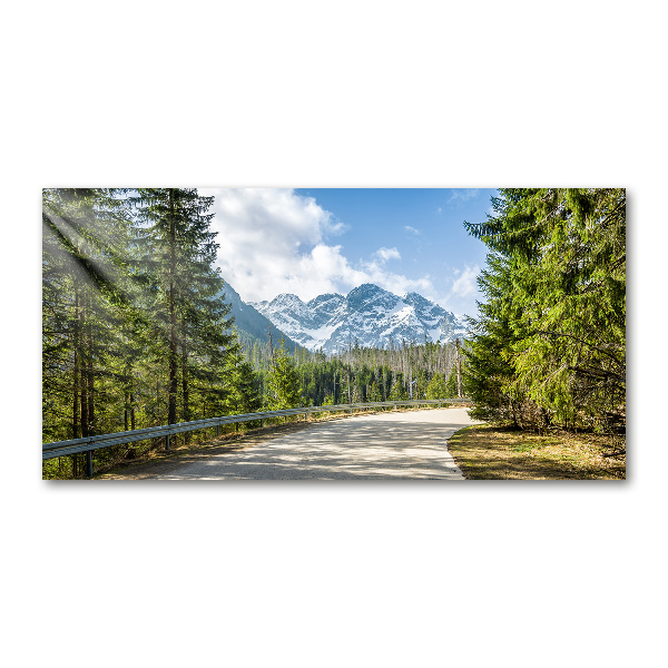 Schilderij op glas Tatra-gebergteweg