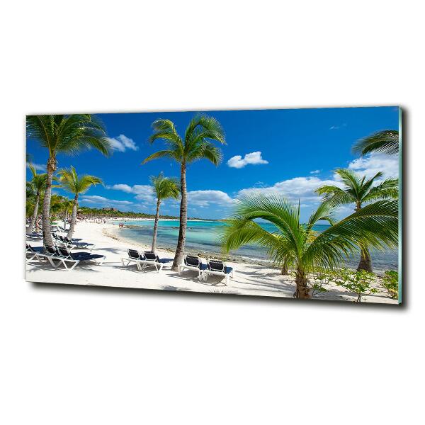 Schilderij glas strand van de Malediven