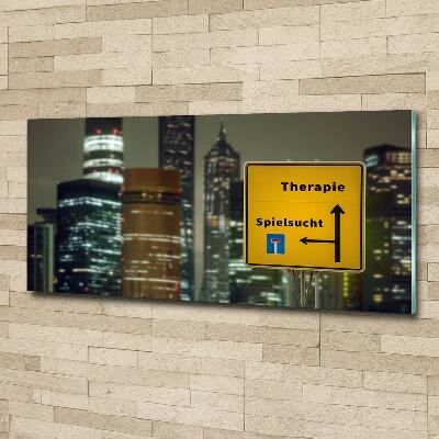 Glazen schilderij Therapie in de stad