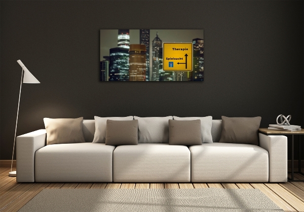 Glazen schilderij Therapie in de stad