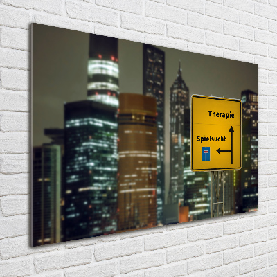 Glazen schilderij Therapie in de stad