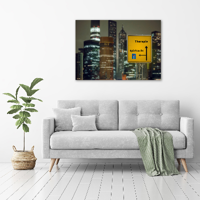 Glazen schilderij Therapie in de stad