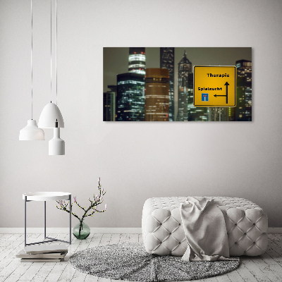Glazen schilderij Therapie in de stad