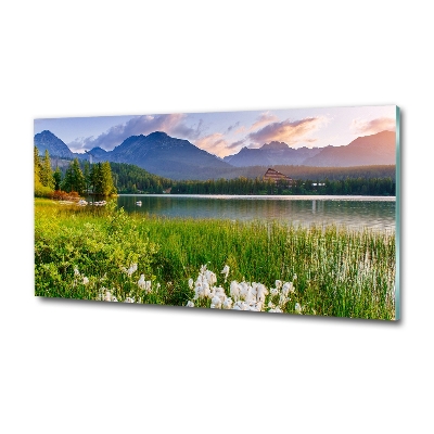 Glazen schilderij Meer in de bergen