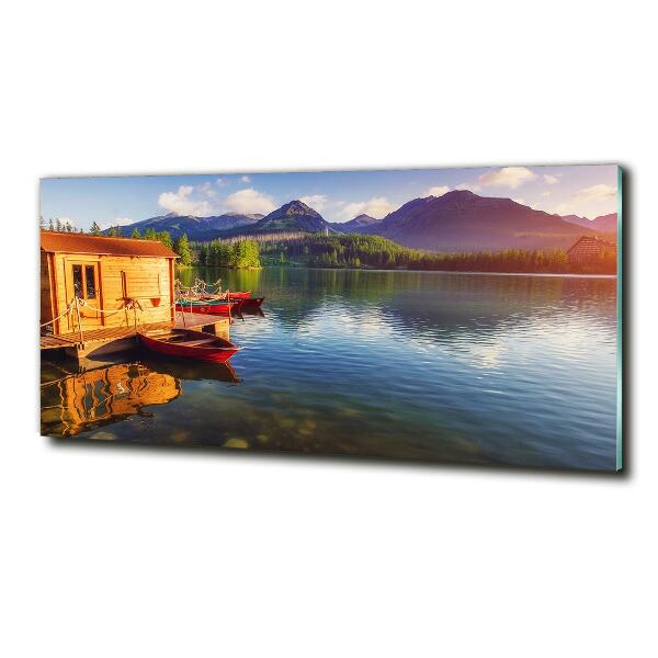 Foto schilderij op glas Meer in de bergen